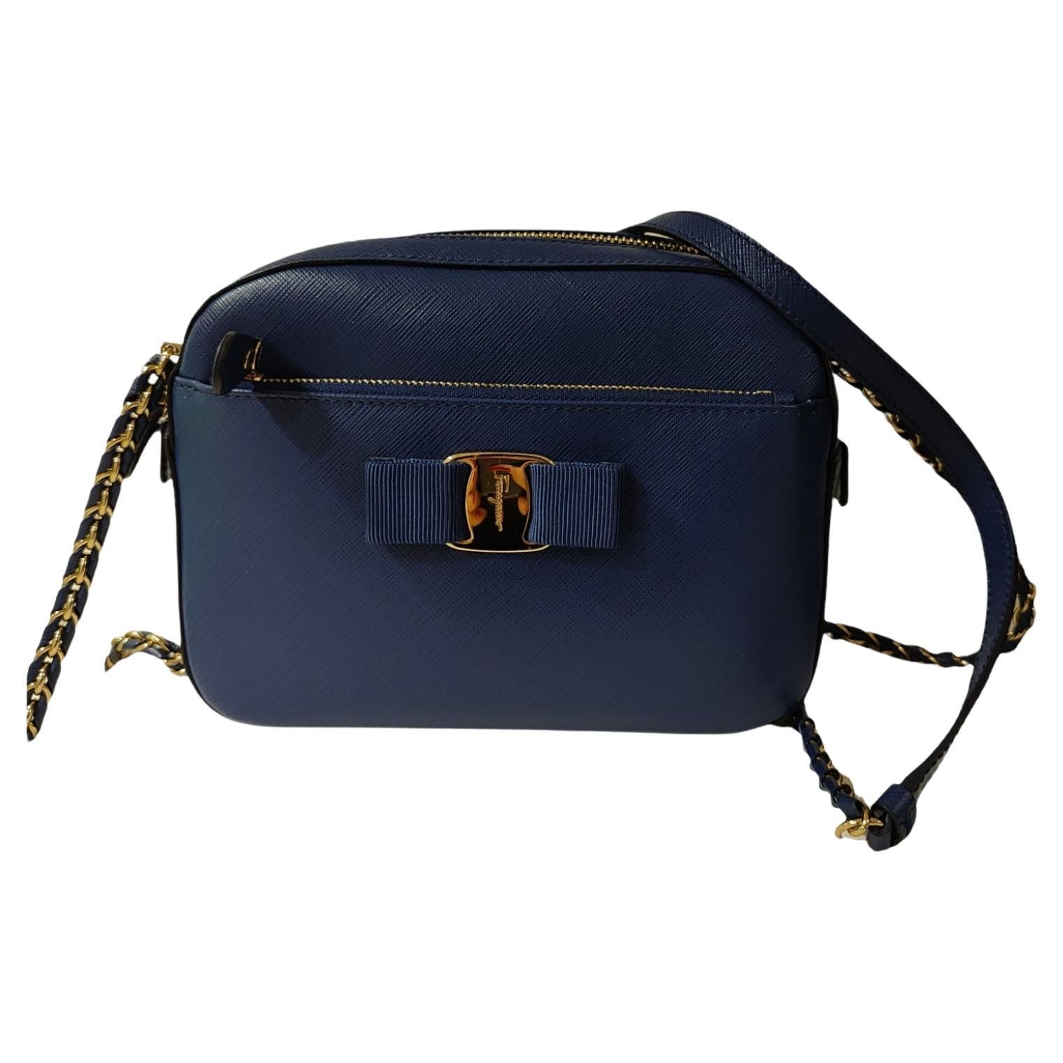 Salvatore Ferragamo Black Leather Top Handle Tote Handbag Shoulder Bag ...