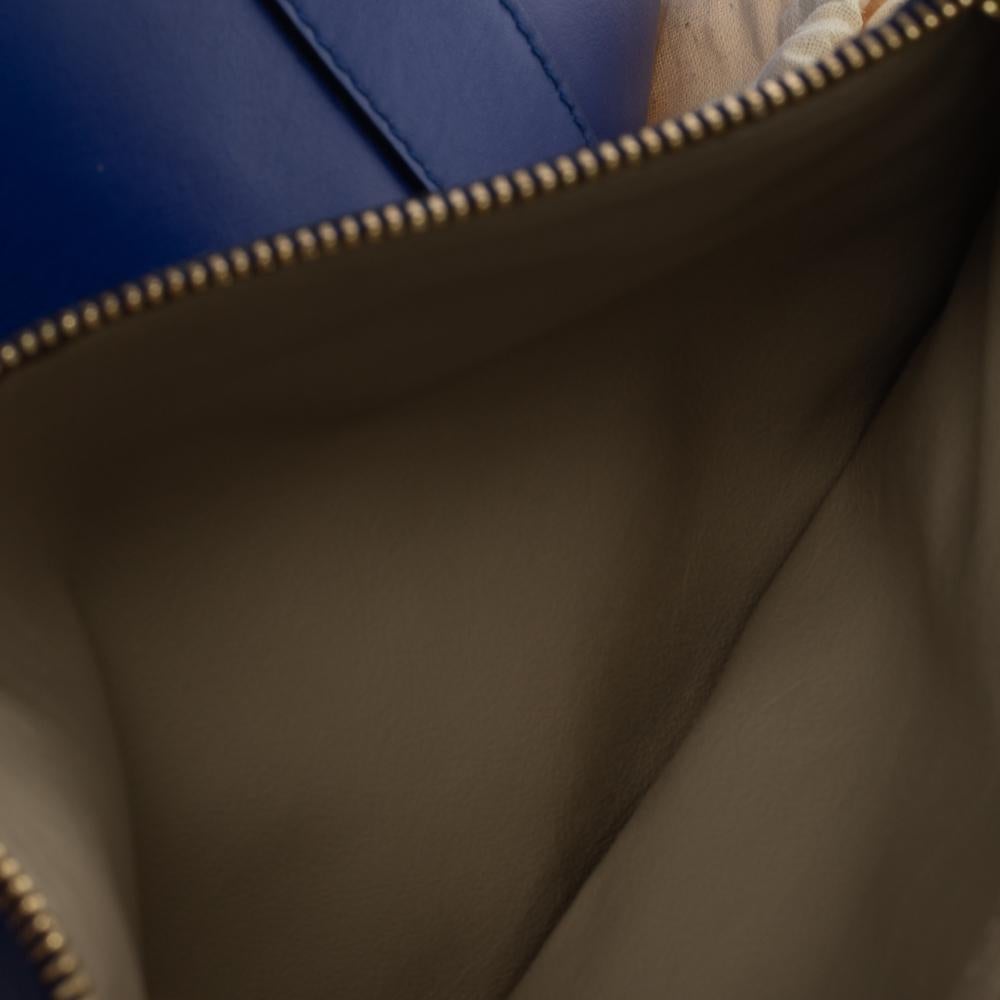 Salvatore Ferragamo Blue Leather Sookie Top Handle Bag 7