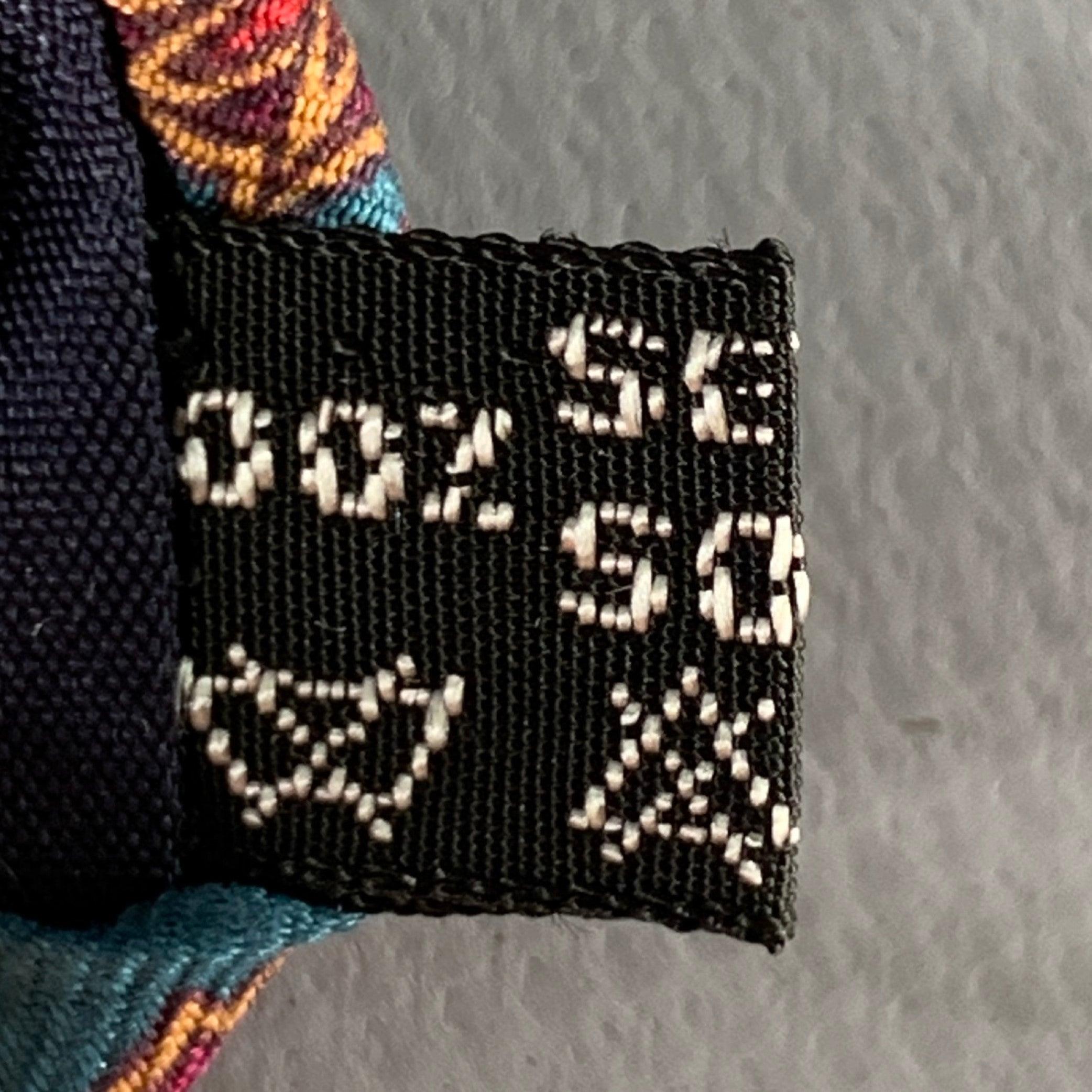 SALVATORE FERRAGAMO Blue Red Hot Air Balloons Silk Tie In Good Condition For Sale In San Francisco, CA
