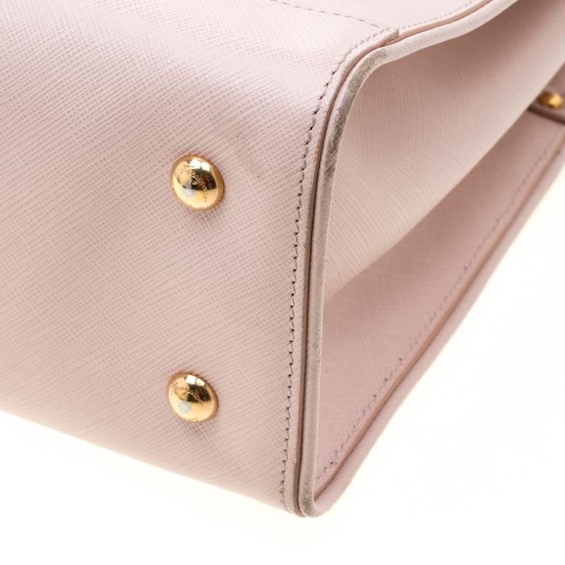 Salvatore Ferragamo Blush Pink Leather Medium Briana Tote For Sale 1
