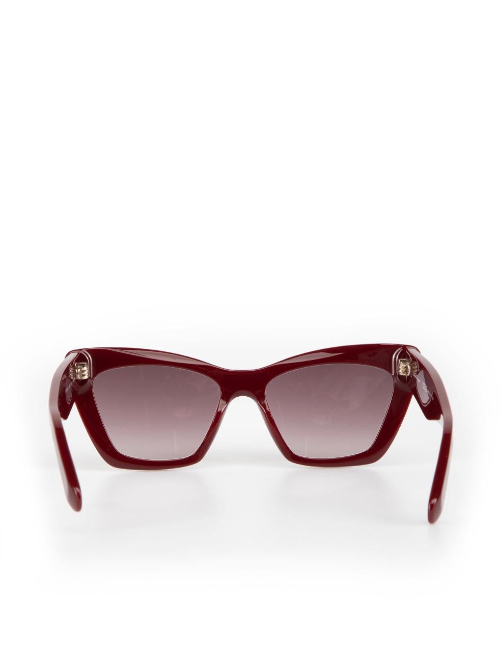 Women's Salvatore Ferragamo Bordeaux Cat Eye Sunglasses For Sale