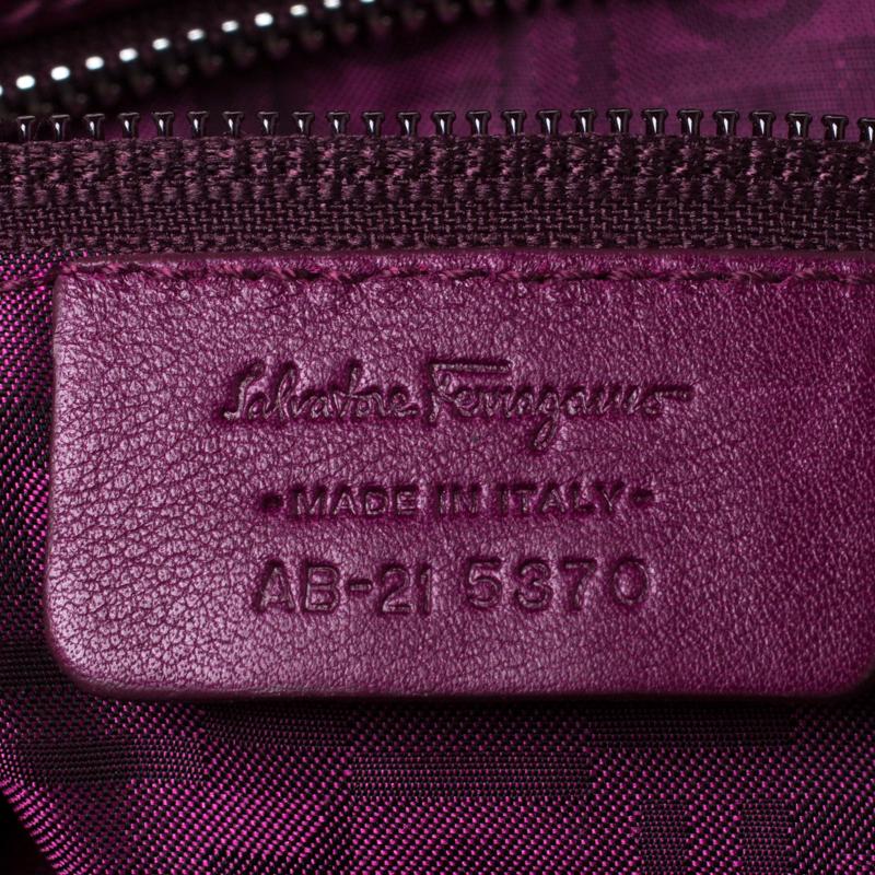 Salvatore Ferragamo Bordeaux Patent Leather Satchel 2