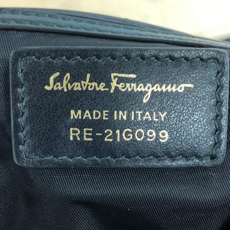 Salvatore Ferragamo Bow Flap Backpack Printed Nylon Medium 2