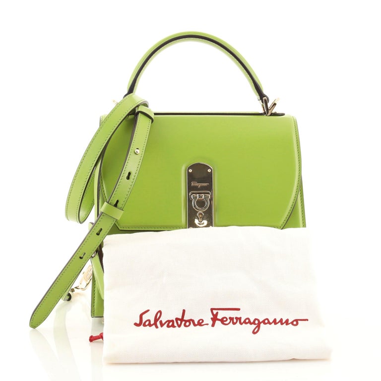 Salvatore Ferragamo Boxyz Top Handle Bag Leather Medium at 1stDibs
