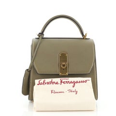 Salvatore Ferragamo Boxyz Top Handle Bag Leather Medium