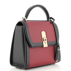 Salvatore Ferragamo Boxyz Top Handle Bag Leather Medium