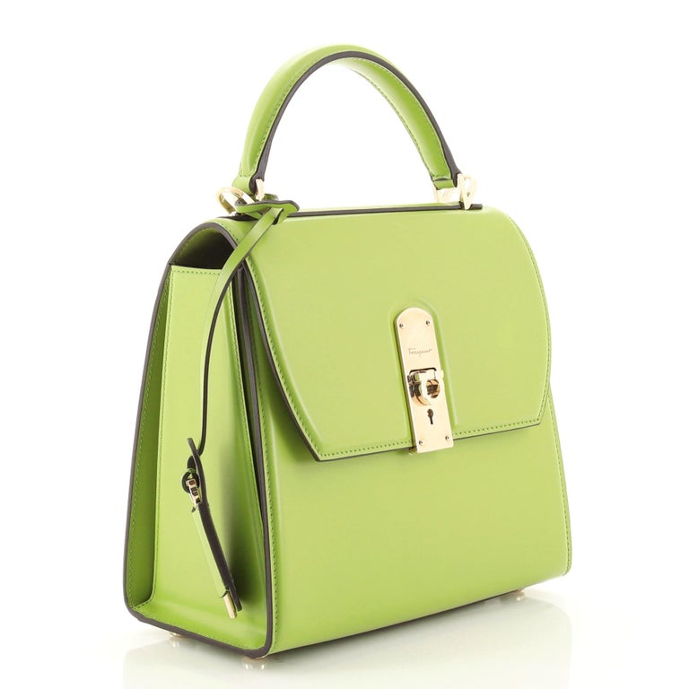 Salvatore Ferragamo Boxyz Top Handle Bag Leather Medium at 1stDibs