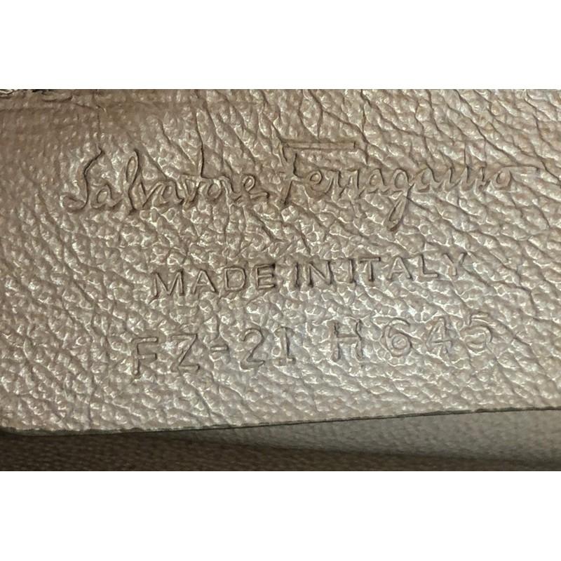 Gray Salvatore Ferragamo Boxyz Top Handle Bag Leather Medium