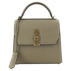 Salvatore Ferragamo Boxyz Top Handle Bag Leather Medium