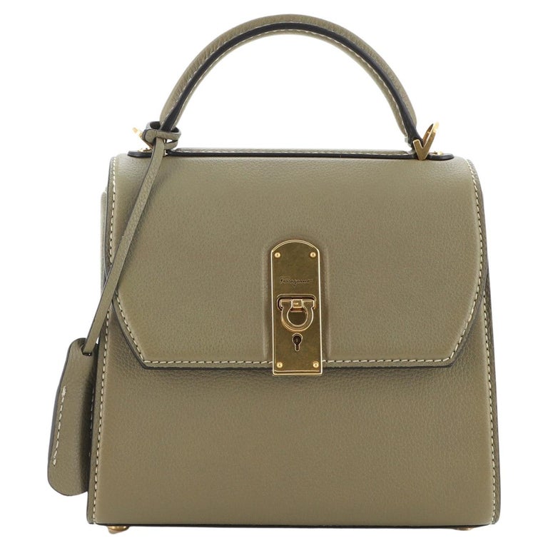 Salvatore Ferragamo Boxyz Top Handle Bag Leather Medium at 1stDibs