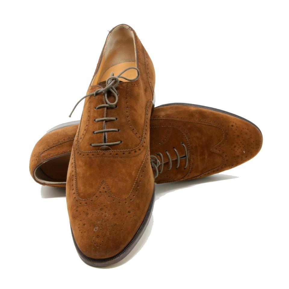 brown suede oxford shoes