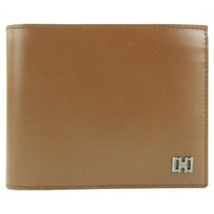 Used Salvatore Ferragamo Brown Gancini Logo Men's Bifold Wallet 601sal315