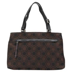 Salvatore Ferragamo brown Gancini printed 2000s shoulder bag