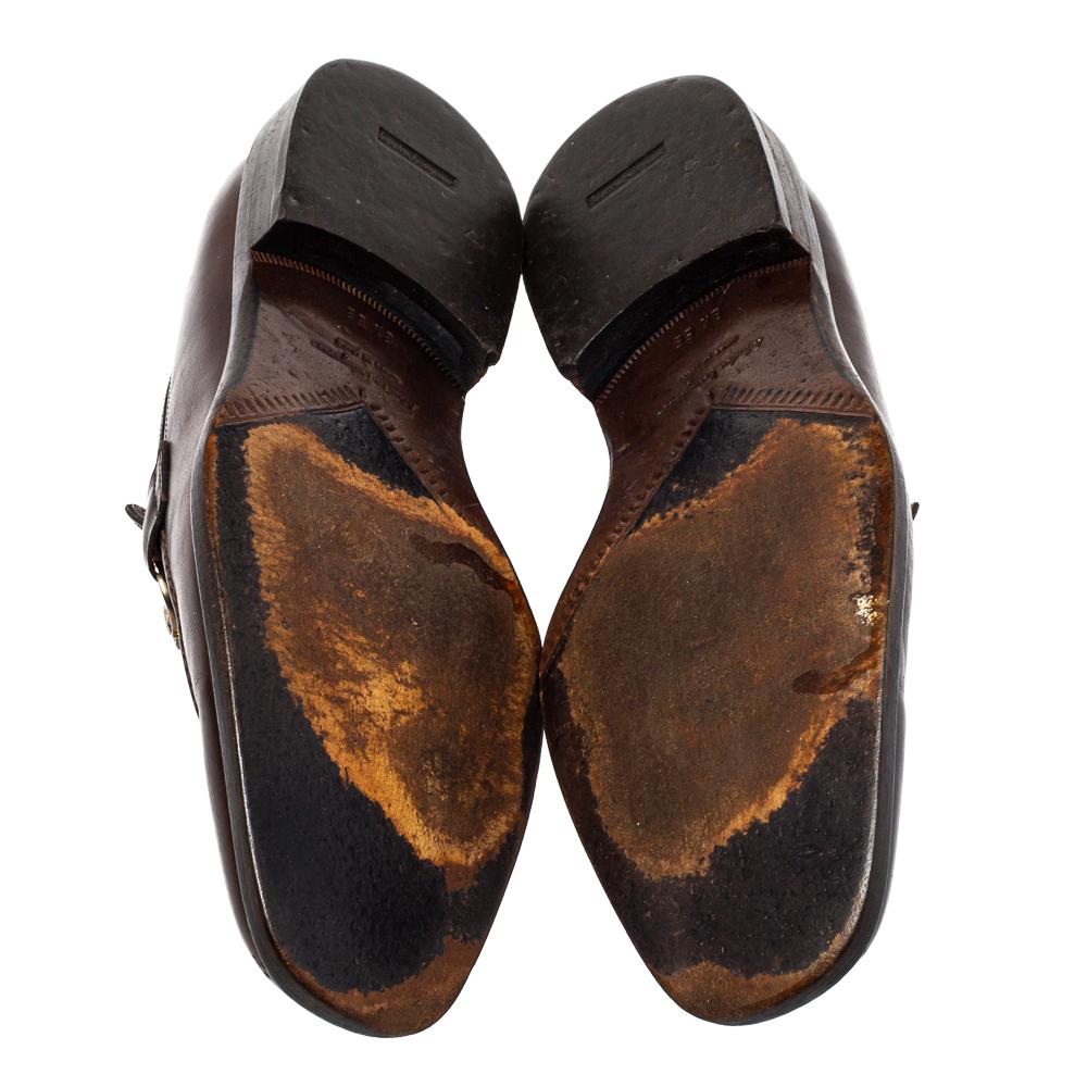 Salvatore Ferragamo Brown Leather Gancini Bit Loafers Size 42.5 1