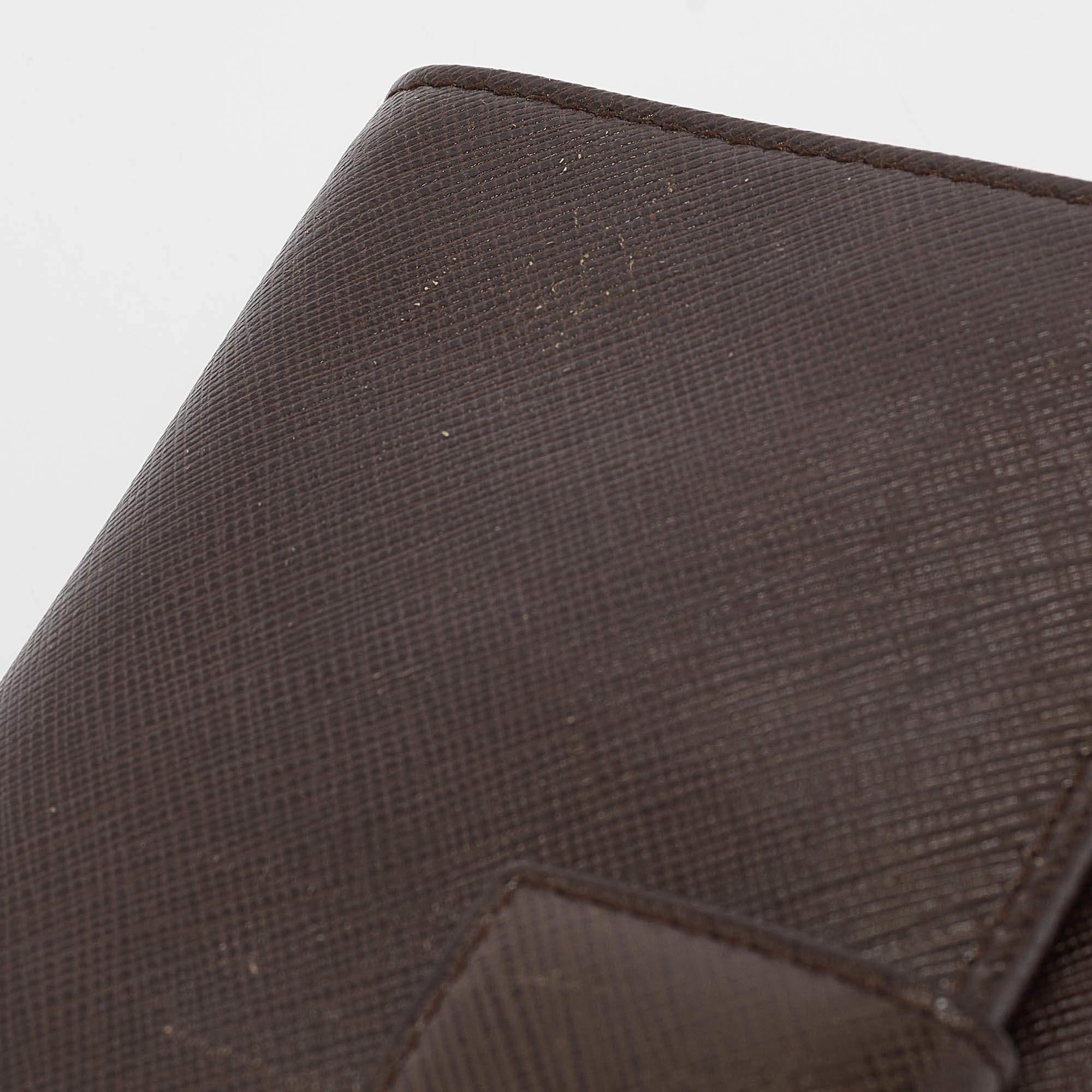 Salvatore Ferragamo Brown Leder Gancini Icona Continental Geldbörse 2