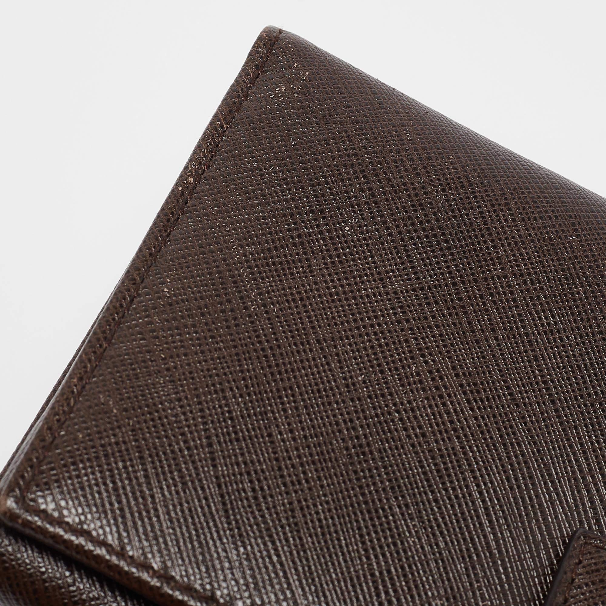 Salvatore Ferragamo Brown Leder Gancini Icona Continental Geldbörse 3