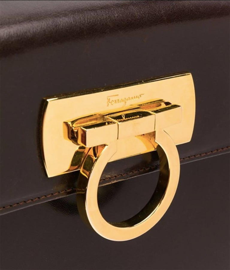 SALVATORE FERRAGAMO Gancini Rattan Shoulder Bag