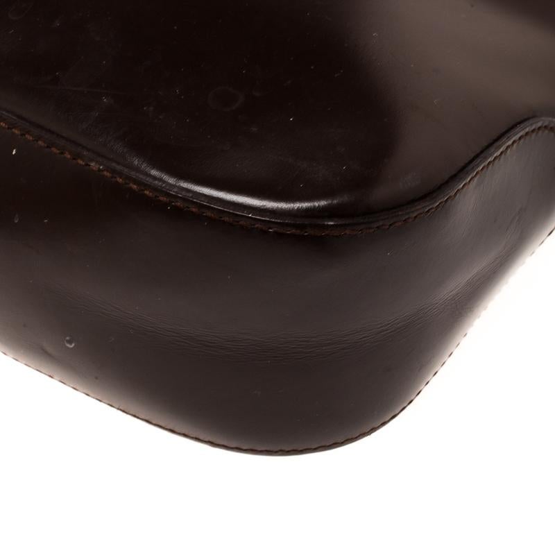 Salvatore Ferragamo Brown Leather Gancio Hobo 5