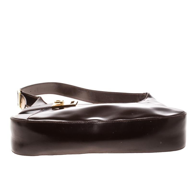 Women's Salvatore Ferragamo Brown Leather Gancio Hobo