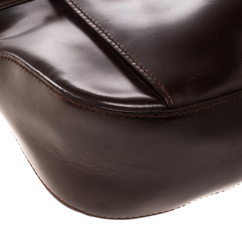 Salvatore Ferragamo Brown Leather Gancio Hobo 1