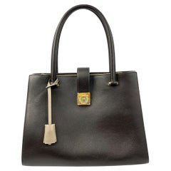 Salvatore Ferragamo Brown Leather Handbag 