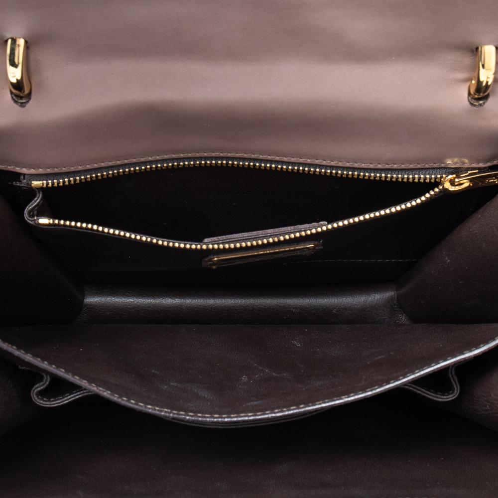 Salvatore Ferragamo Brown Leather Jody Shoulder Bag 4