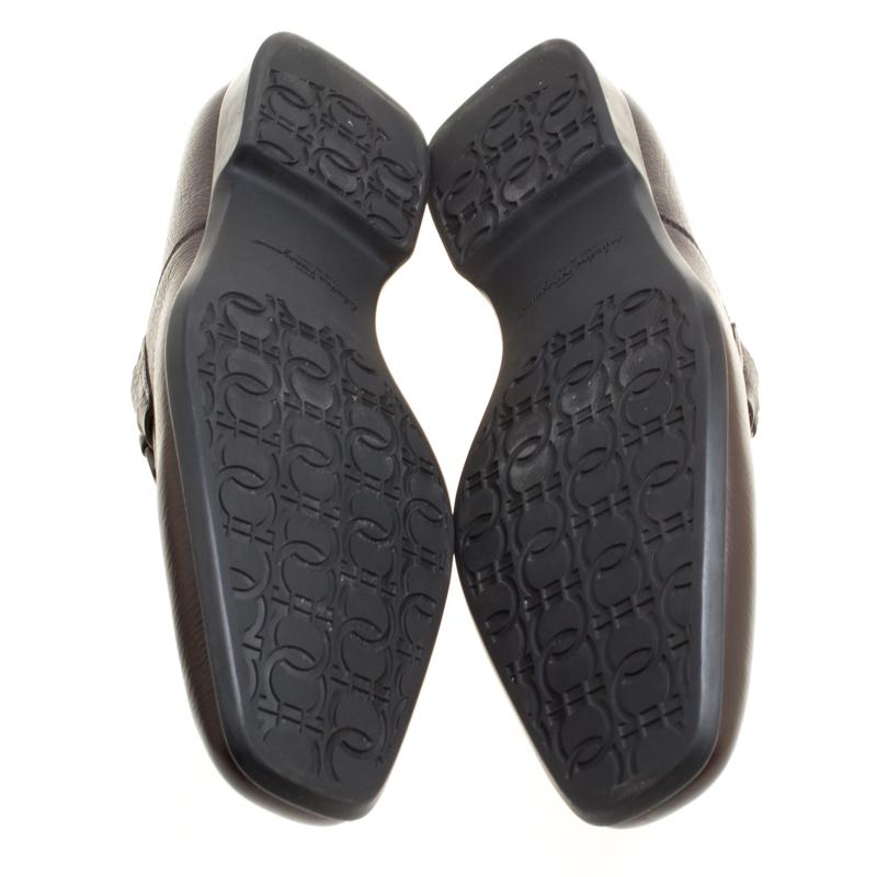 Salvatore Ferragamo Brown Leather Loafers Size 46 4