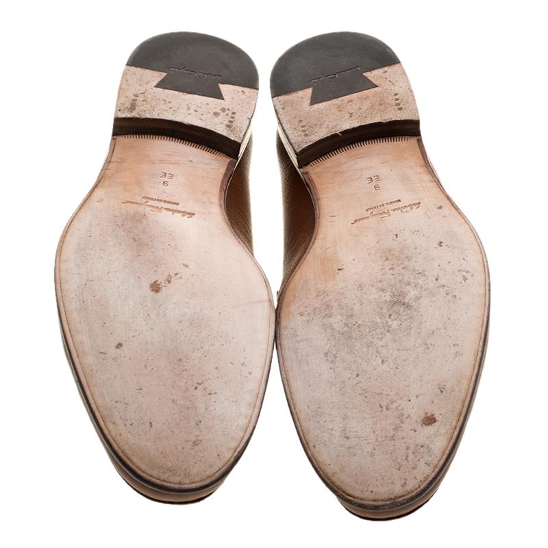 Salvatore Ferragamo Brown Leather Mason Loafers Size 43 1