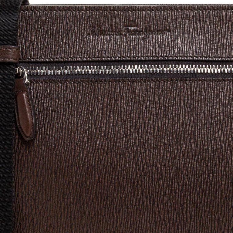 Salvatore Ferragamo Leather Mini Messenger Bag Brown main image 0