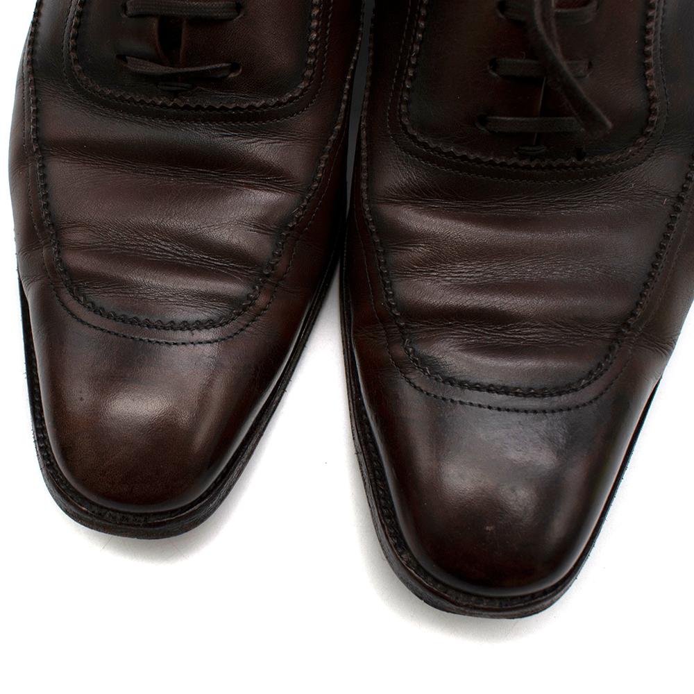 Men's Salvatore Ferragamo Brown Leather Oxford Lace-Up Shoes - SIze US 9 For Sale