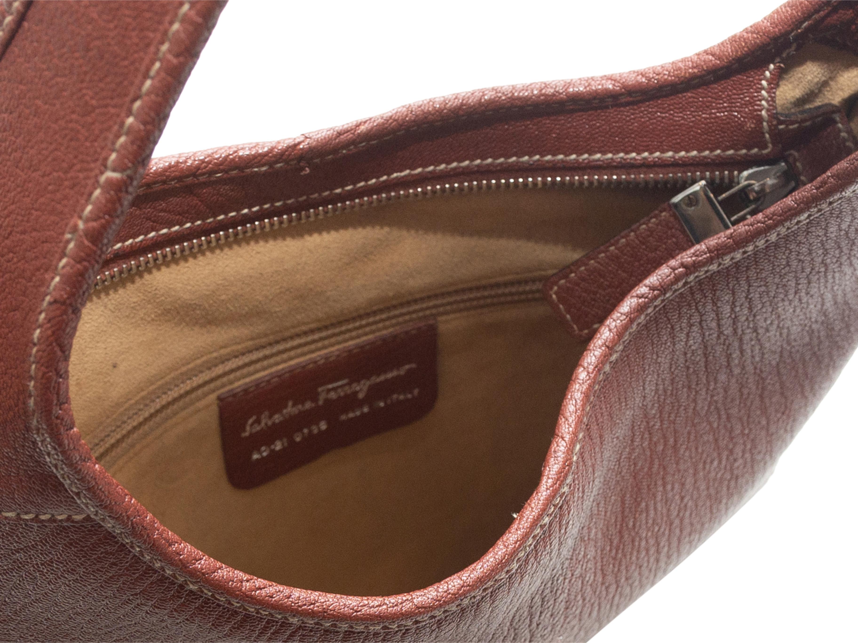 Salvatore Ferragamo Brown Leather Shoulder Bag 1