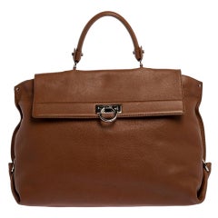 Salvatore Ferragamo Brown Leather Sofia Satchel