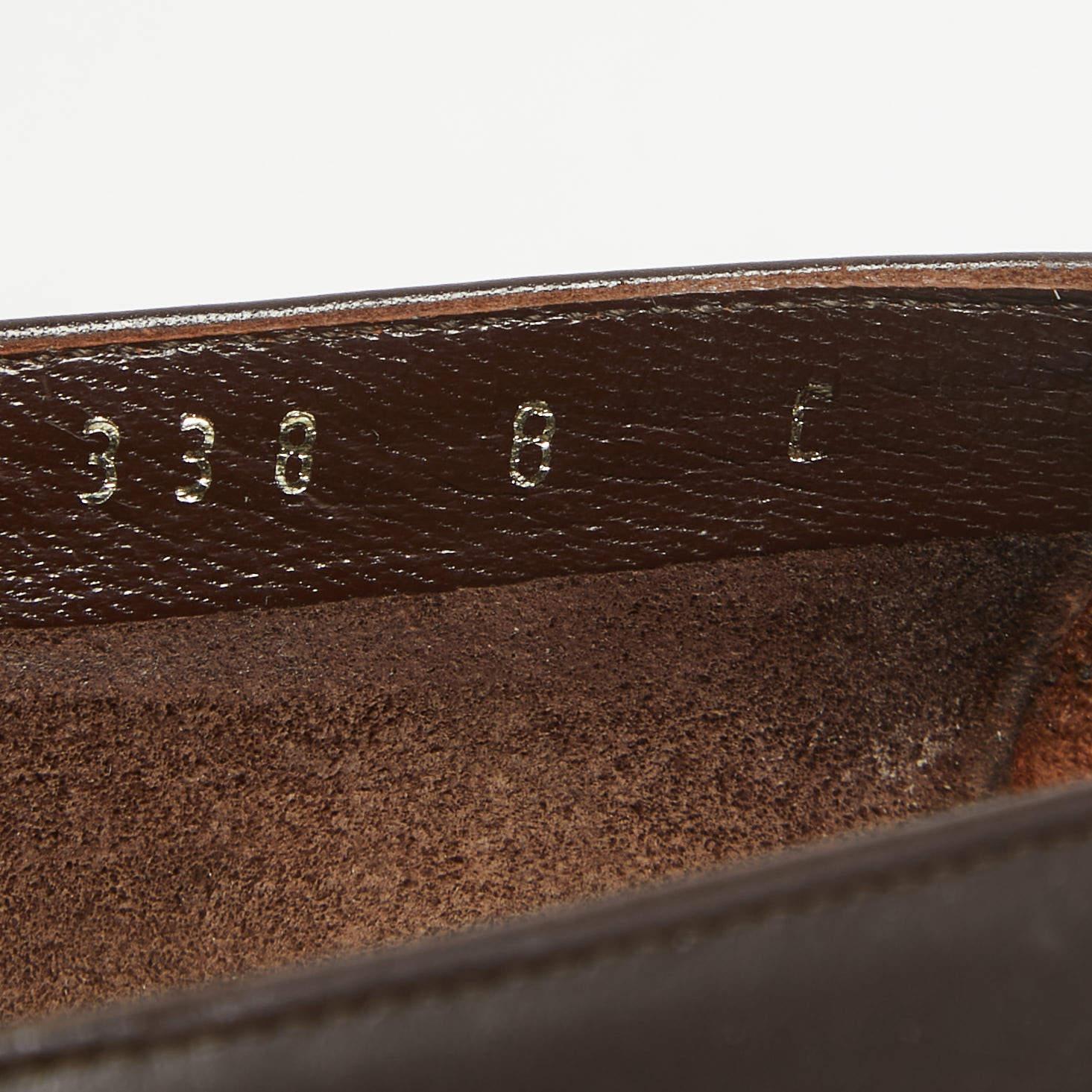Salvatore Ferragamo Brown Leder Vara Bogen Blockabsatz Pumps Größe 38.5 im Angebot 3