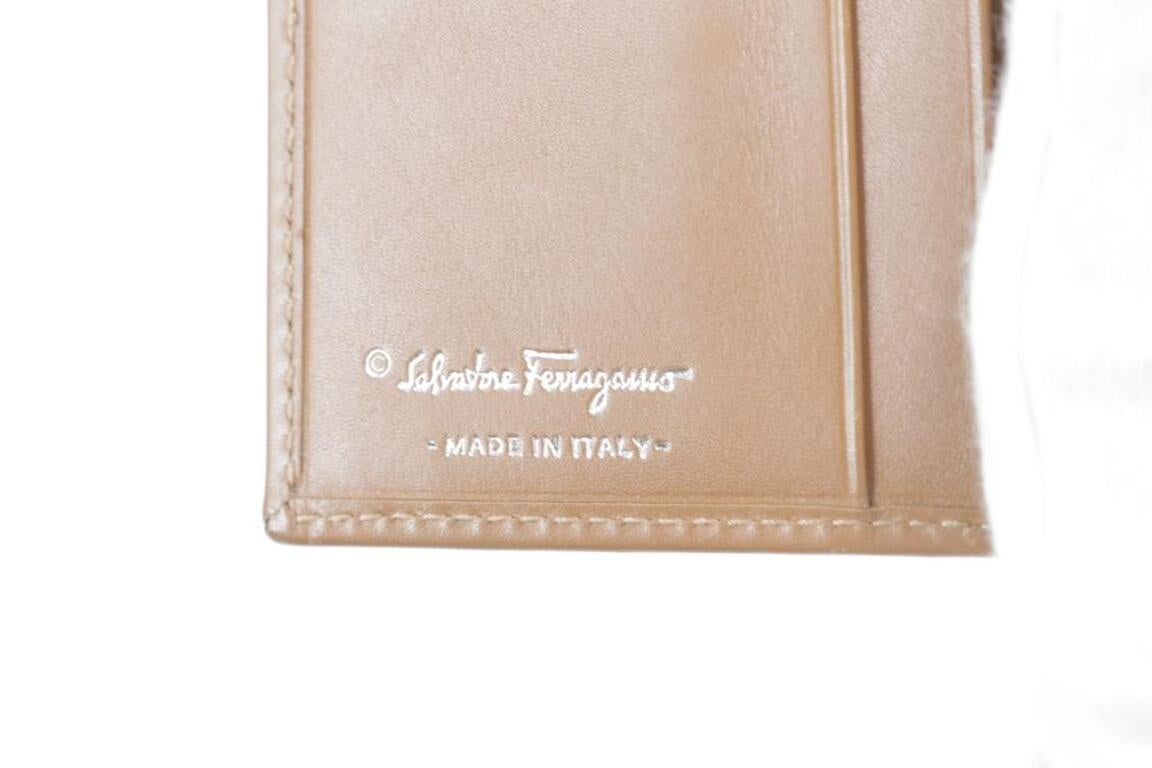 Salvatore Ferragamo Brown Logo Leather Compact Wallet 13FK0113 3