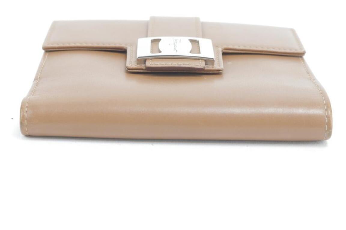 Salvatore Ferragamo Brown Logo Leather Compact Wallet 13FK0113 5