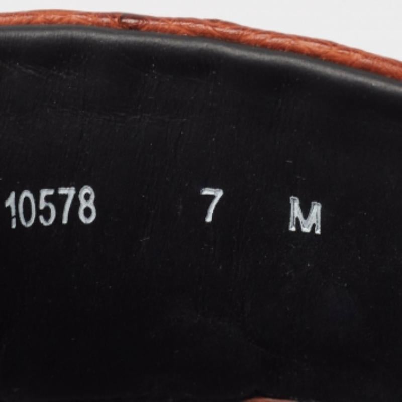 Salvatore Ferragamo Braun Strauß Lutfi Plateau Rutschen Größe 41 im Angebot 5