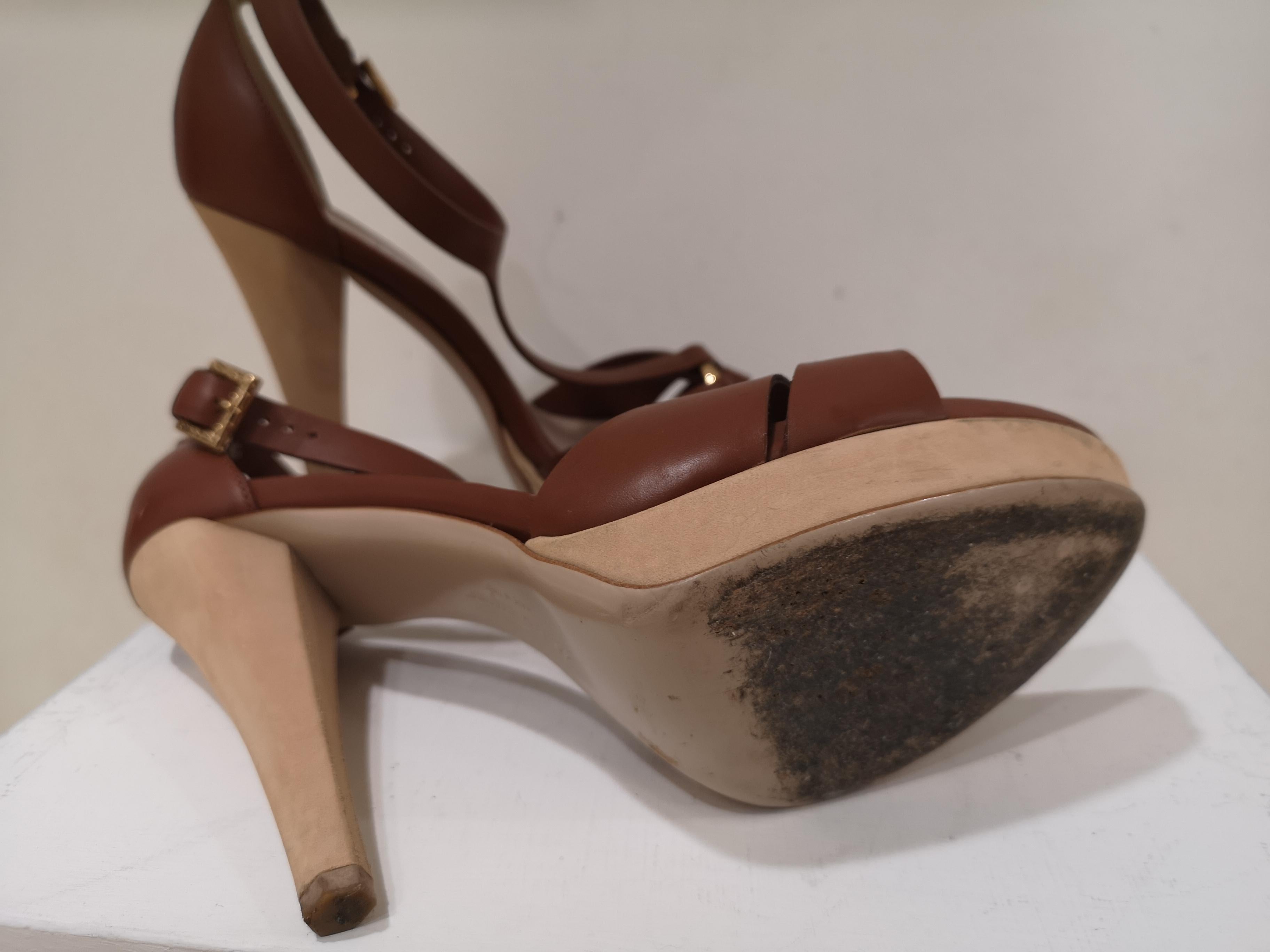 Black Salvatore Ferragamo  brown sandals