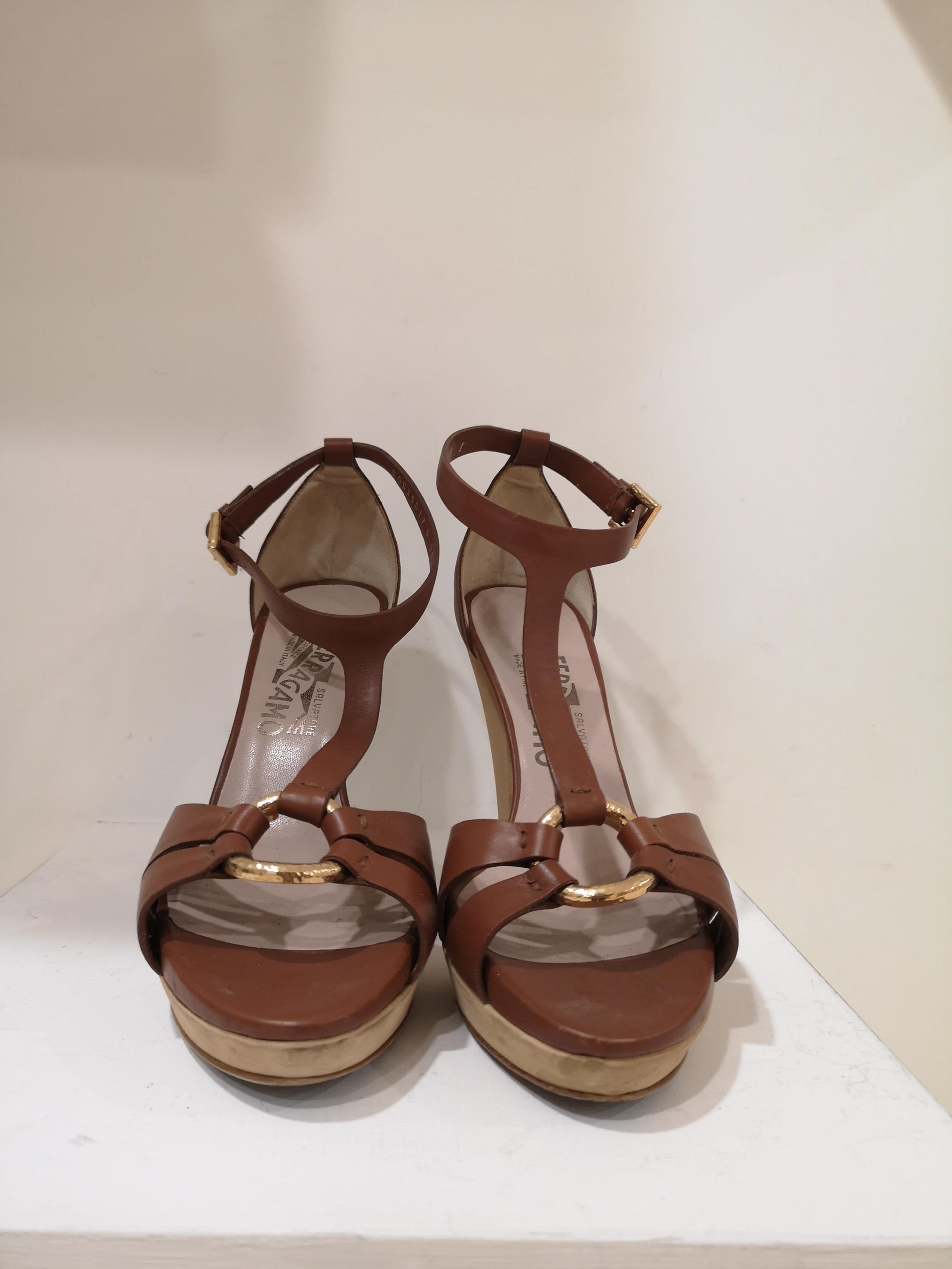 Women's Salvatore Ferragamo  brown sandals