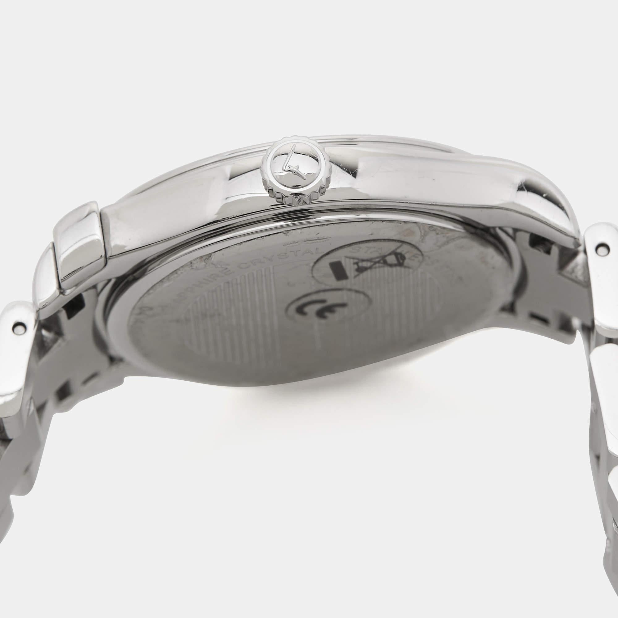 Salvatore Ferragamo Brown Stainless Steel 1898 FF3 Women's Wristwatch 33 mm For Sale 1