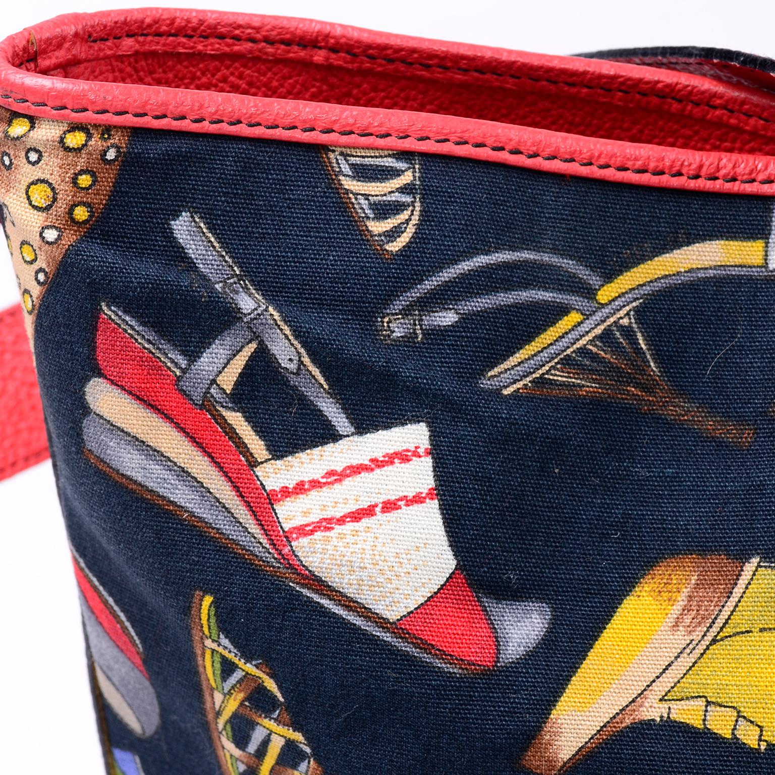 Salvatore Ferragamo Bucket Bag Vintage Handbag Shoe Print Shoulder Bag 4