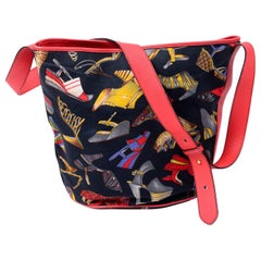 Salvatore Ferragamo Bucket Bag Retro Handbag Shoe Print Shoulder Bag