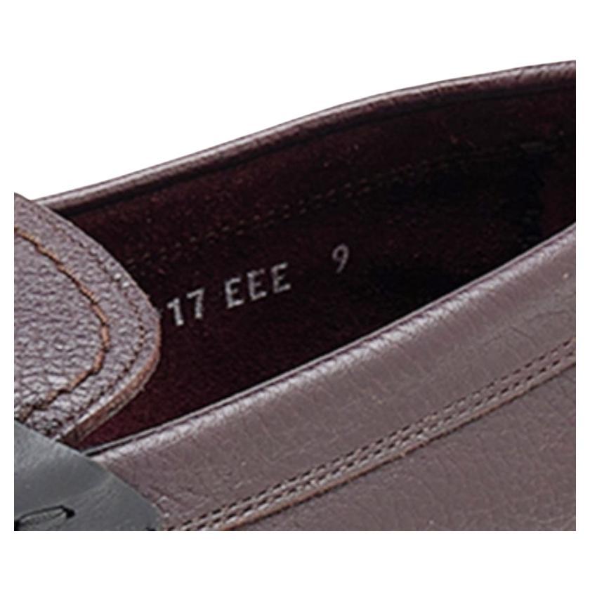Salvatore Ferragamo Burgundy/Black Leather Gancini Bit Slip On Loafers Size 43 For Sale 3