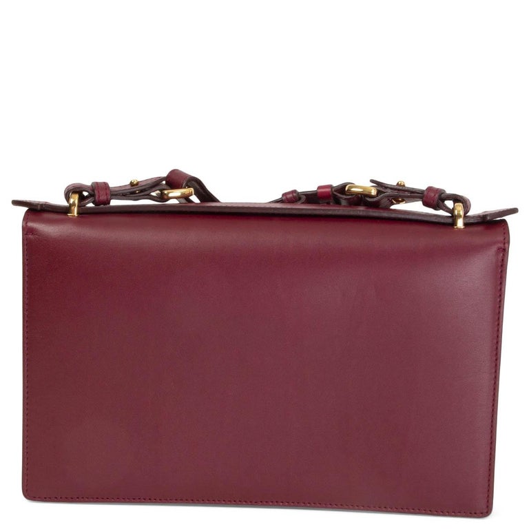 SALVATORE FERRAGAMO burgundy leather AILEEN Shoulder Bag at 1stDibs