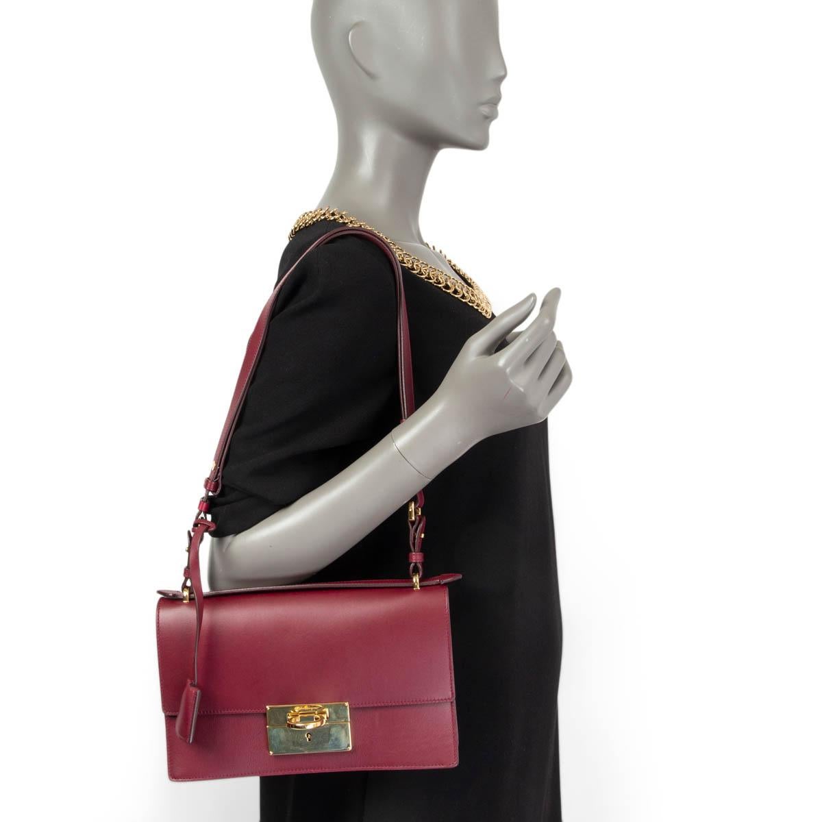Women's SALVATORE FERRAGAMO burgundy leather AILEEN Shoulder Bag