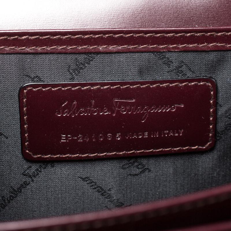 Men's Salvatore Ferragamo Burgundy Leather Briefcase