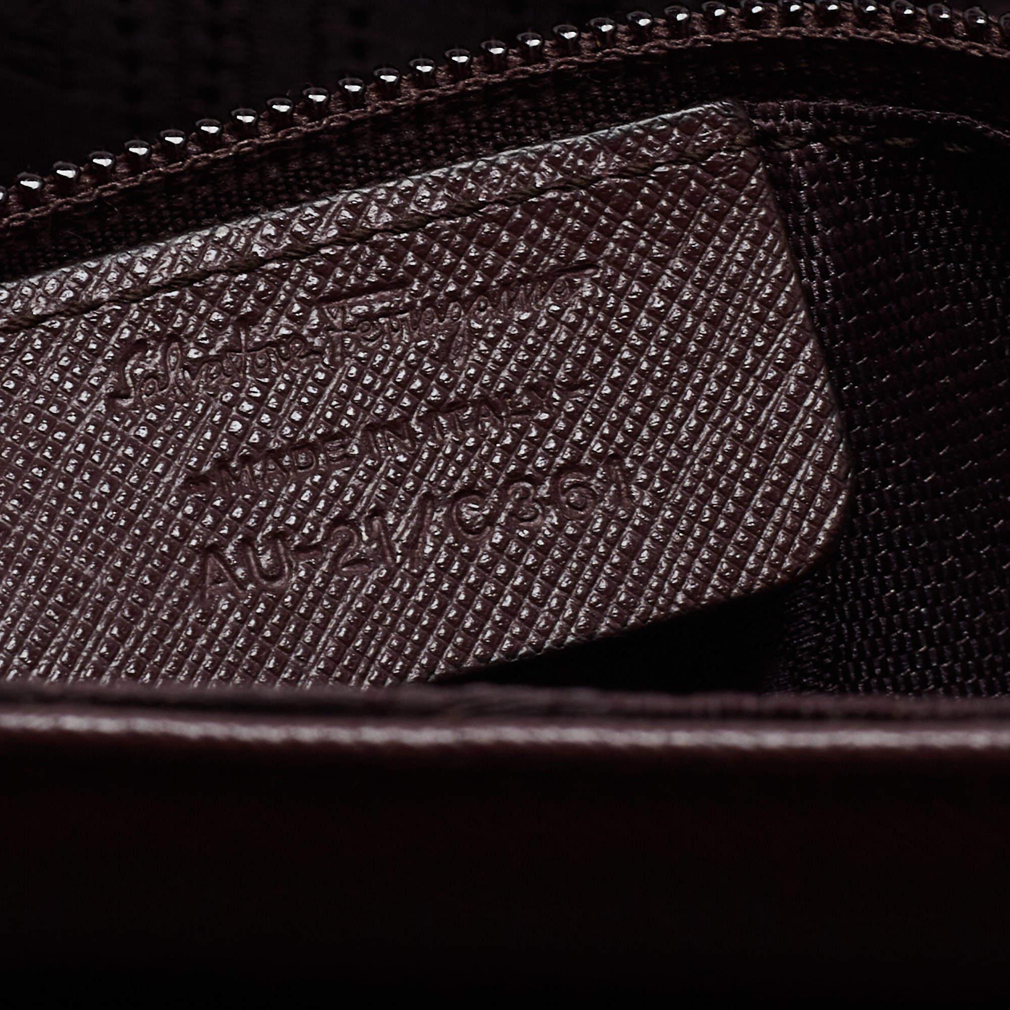 Salvatore Ferragamo Burgundy Leather Kelly Top Handle Bag 8
