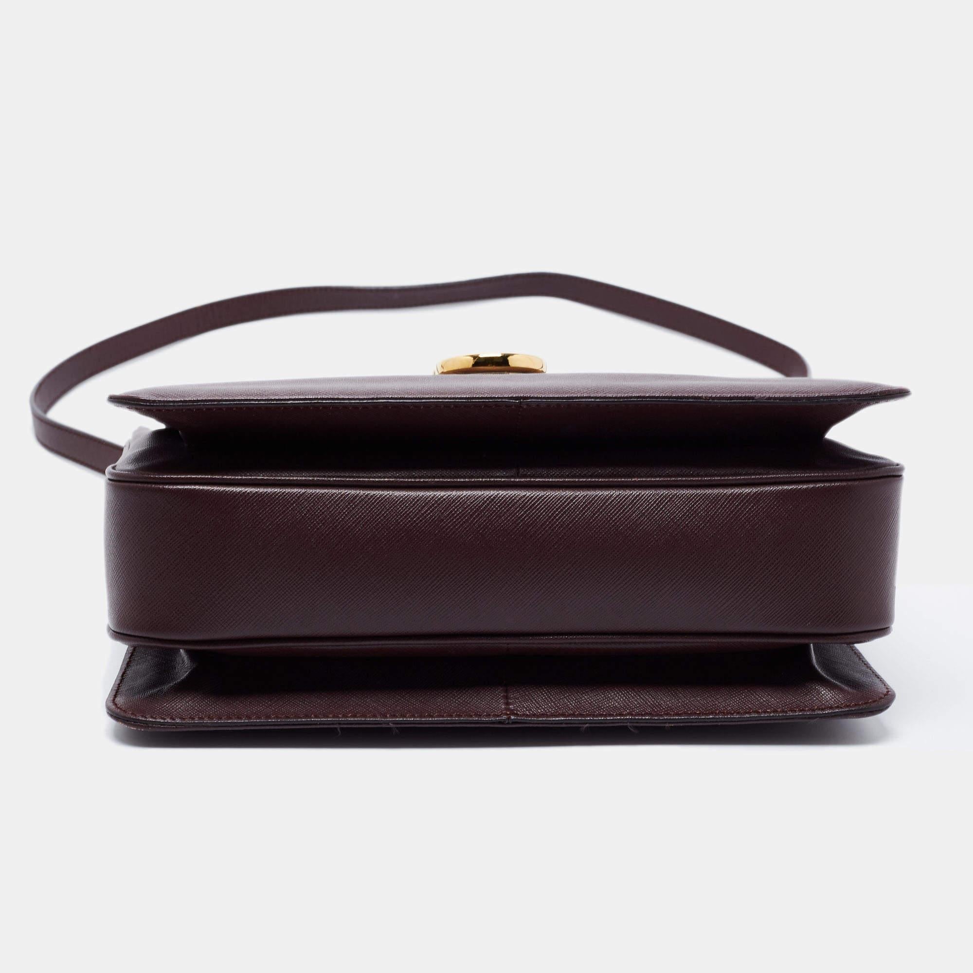 Women's Salvatore Ferragamo Burgundy Leather Kelly Top Handle Bag