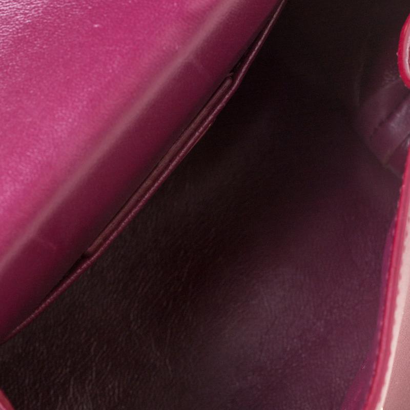 Women's Salvatore Ferragamo Burgundy Leather Mini Sofia Crossbody Bag