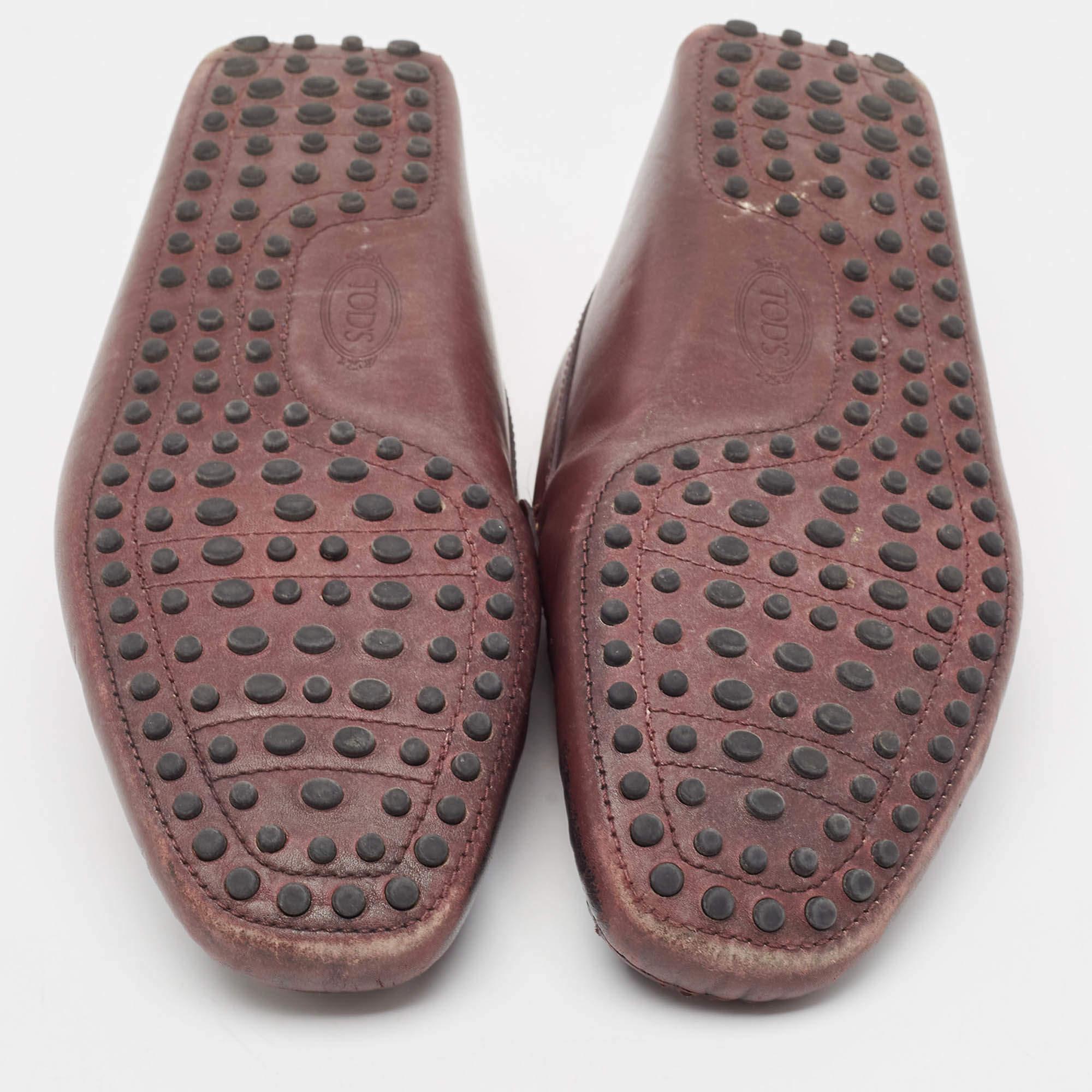 Men's Salvatore Ferragamo Burgundy Leather Slip On Loafers Size 40.5 For Sale