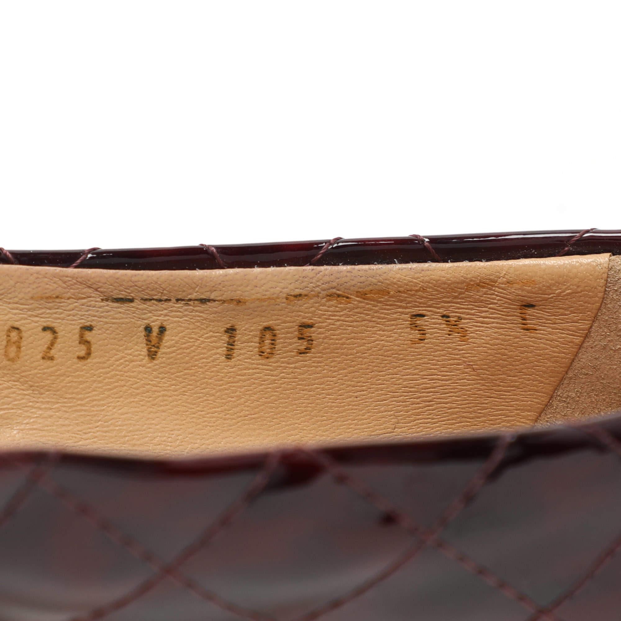 Salvatore Ferragamo Bailarinas Varina de charol burdeos talla 36 en venta 3